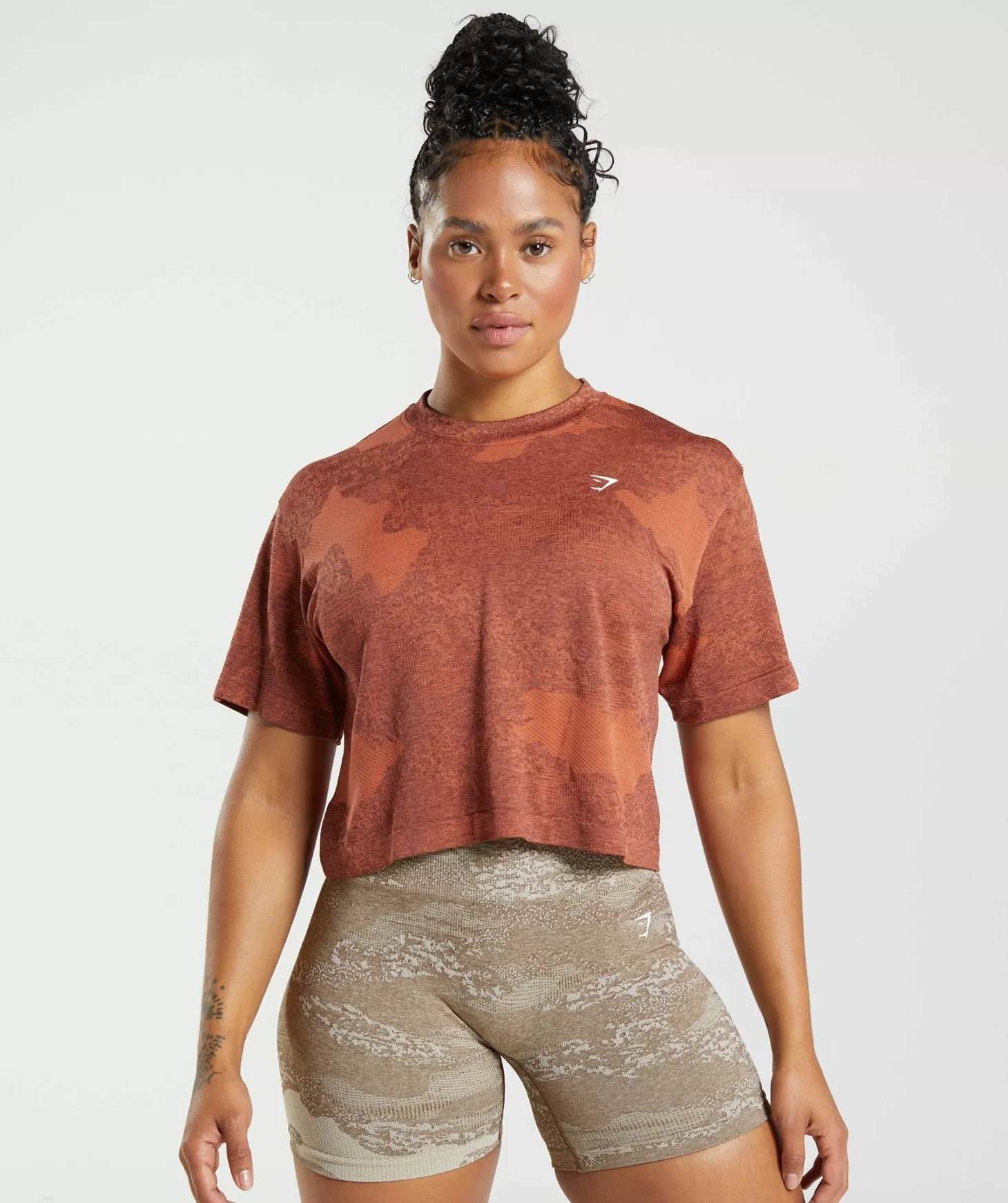 Gymshark Adapt Camo Seamless Crop Top