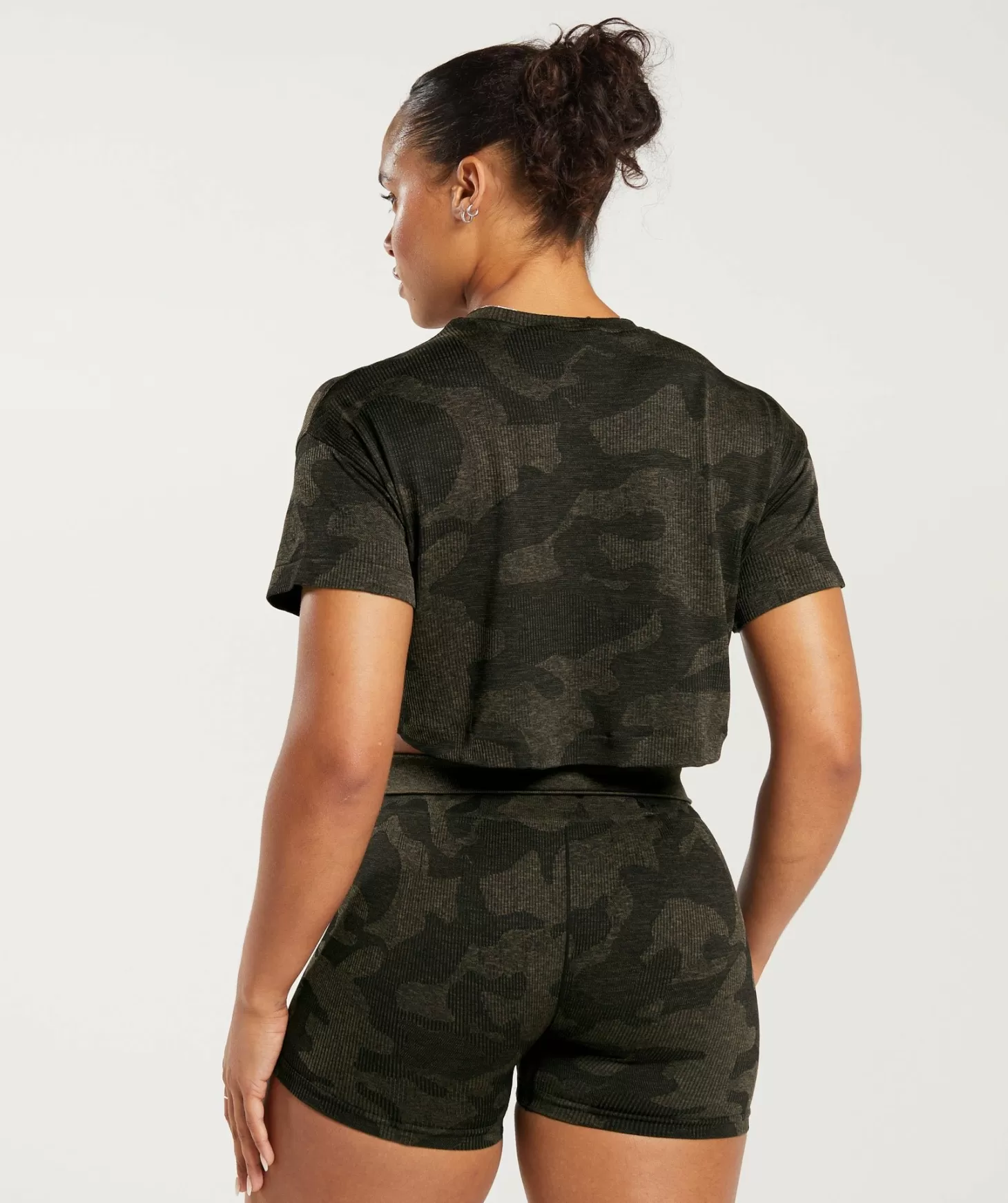 Gymshark Adapt Camo Seamless Ribbed Crop Top