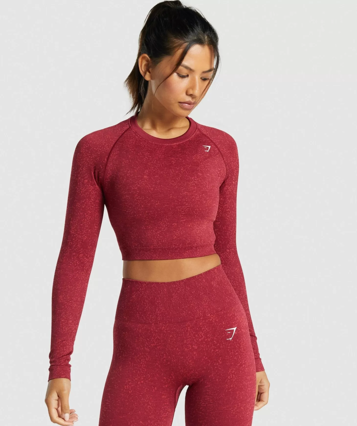 Gymshark Adapt Fleck Seamless Long Sleeve Crop Top