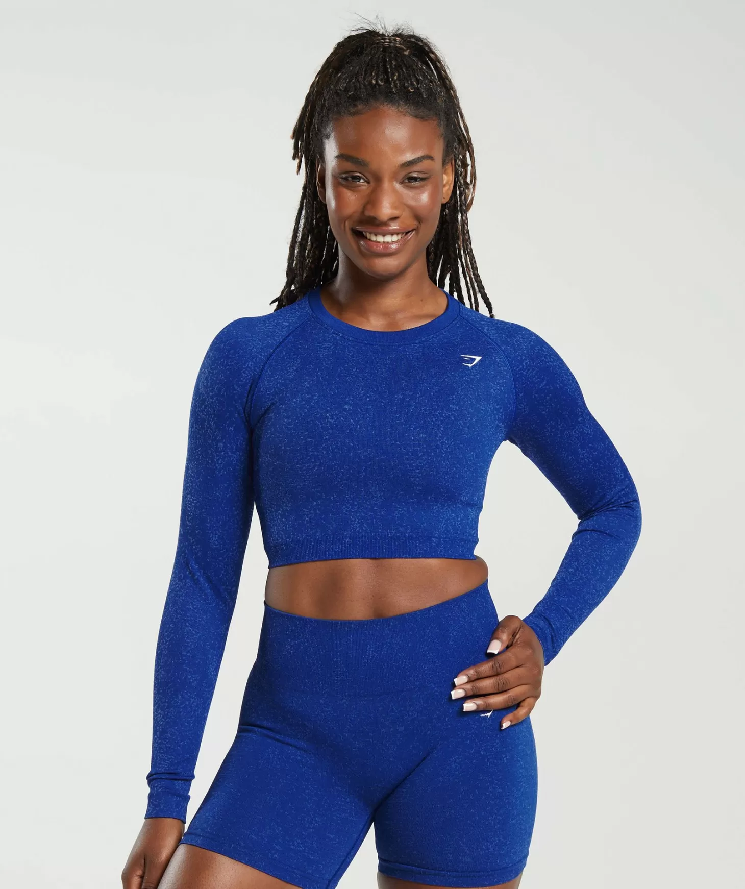 Gymshark Adapt Fleck Seamless Long Sleeve Crop Top