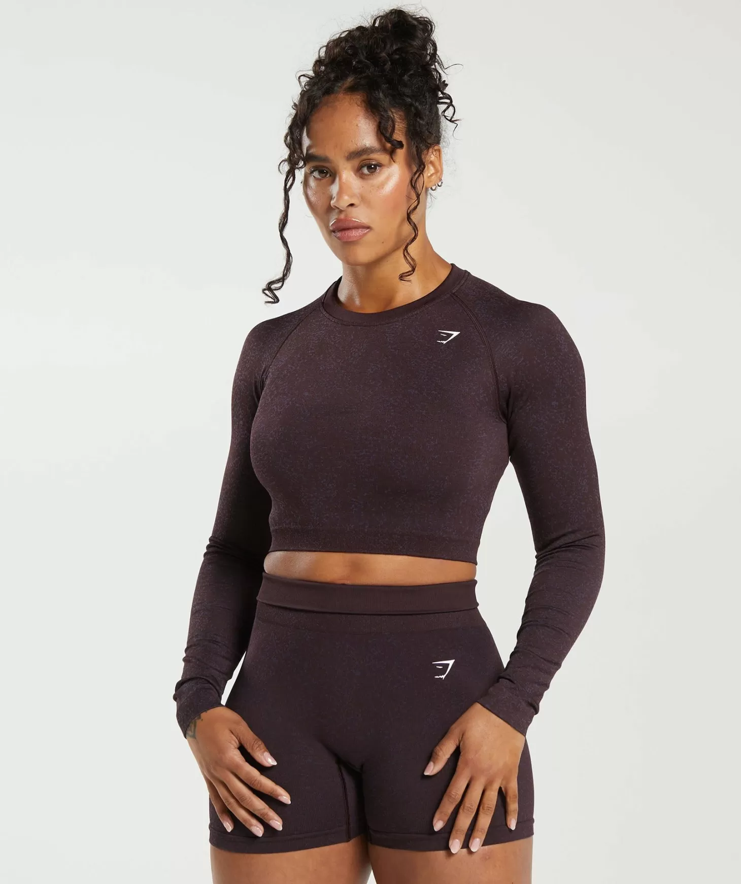 Gymshark Adapt Fleck Seamless Long Sleeve Crop Top