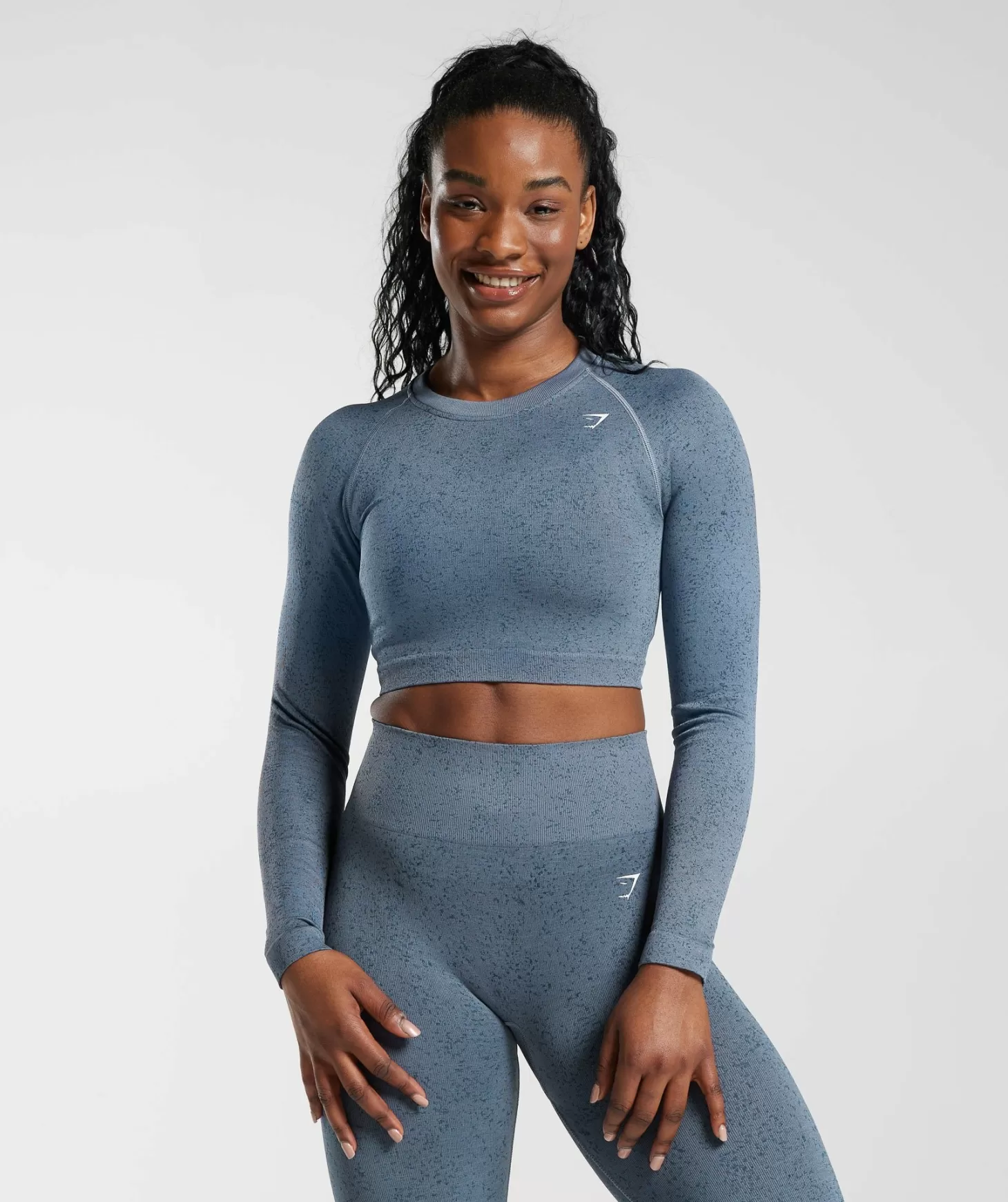 Gymshark Adapt Fleck Seamless Long Sleeve Crop Top