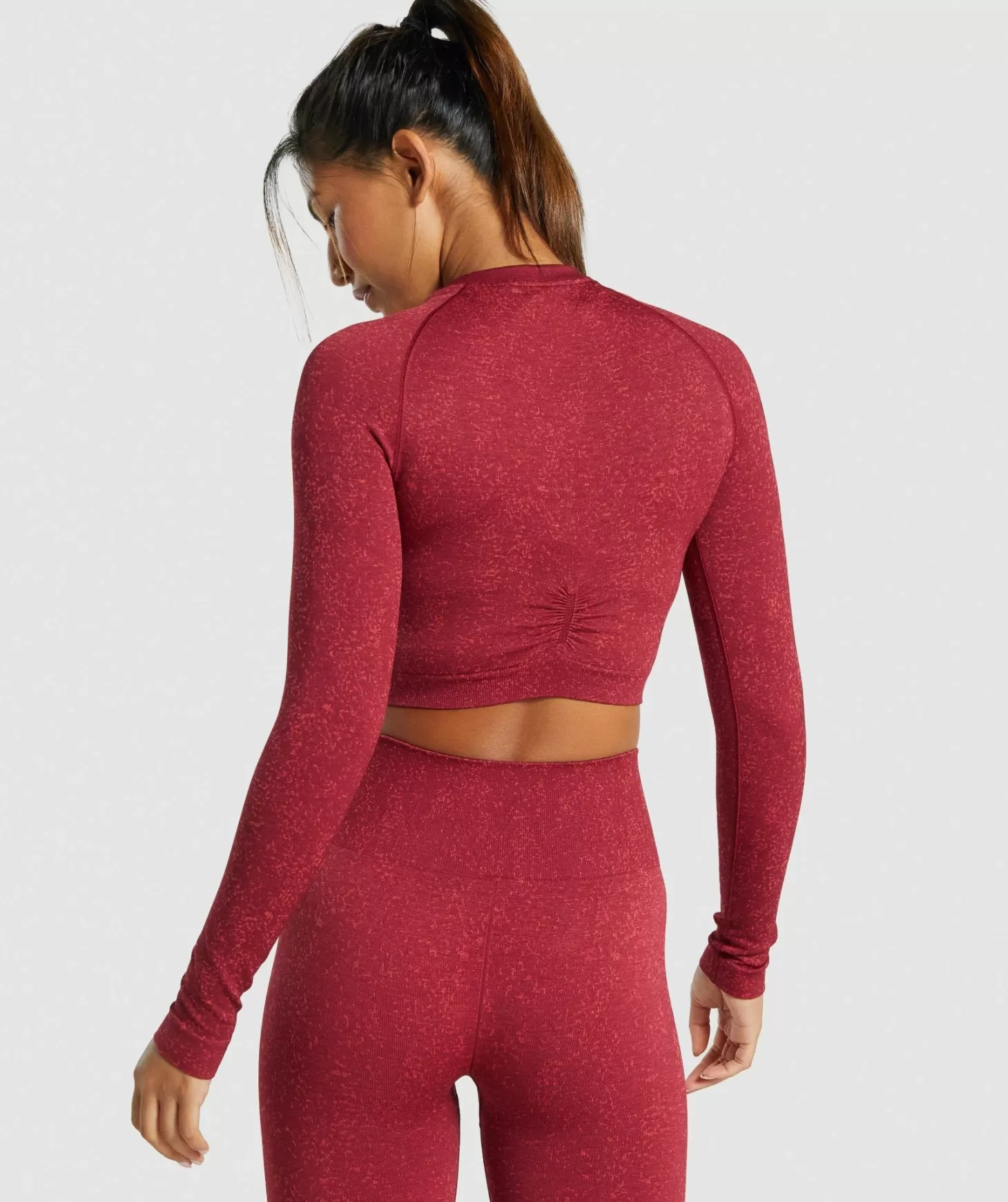 Gymshark Adapt Fleck Seamless Long Sleeve Crop Top