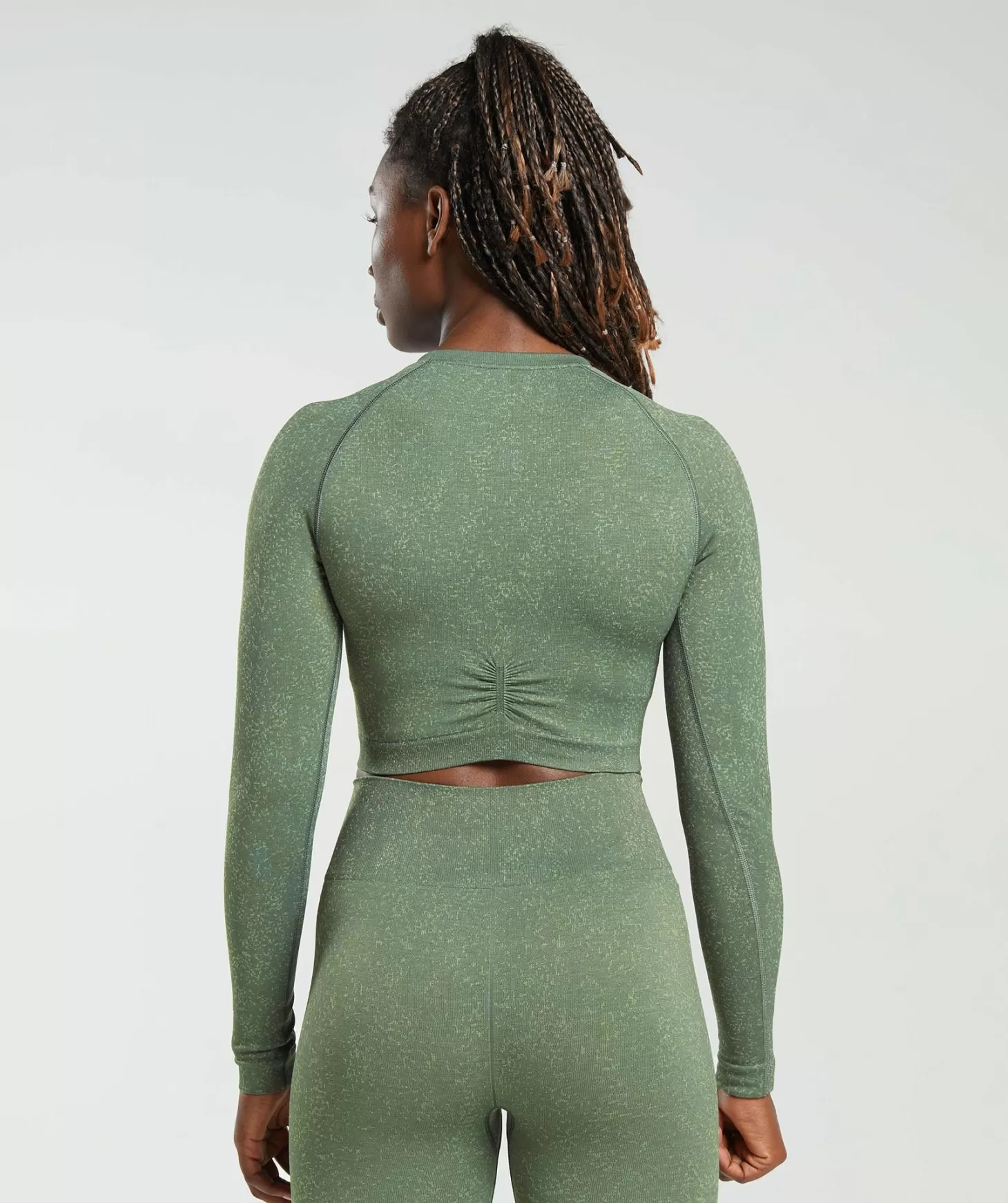 Gymshark Adapt Fleck Seamless Long Sleeve Crop Top