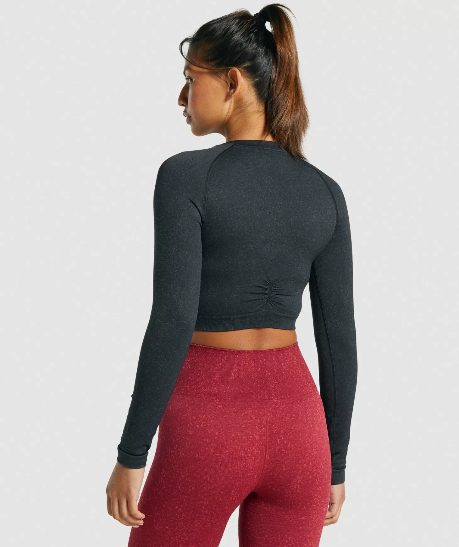 Gymshark Adapt Fleck Seamless Long Sleeve Crop Top