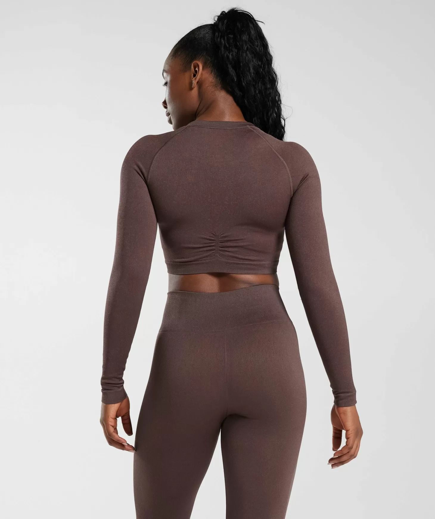 Gymshark Adapt Fleck Seamless Long Sleeve Crop Top