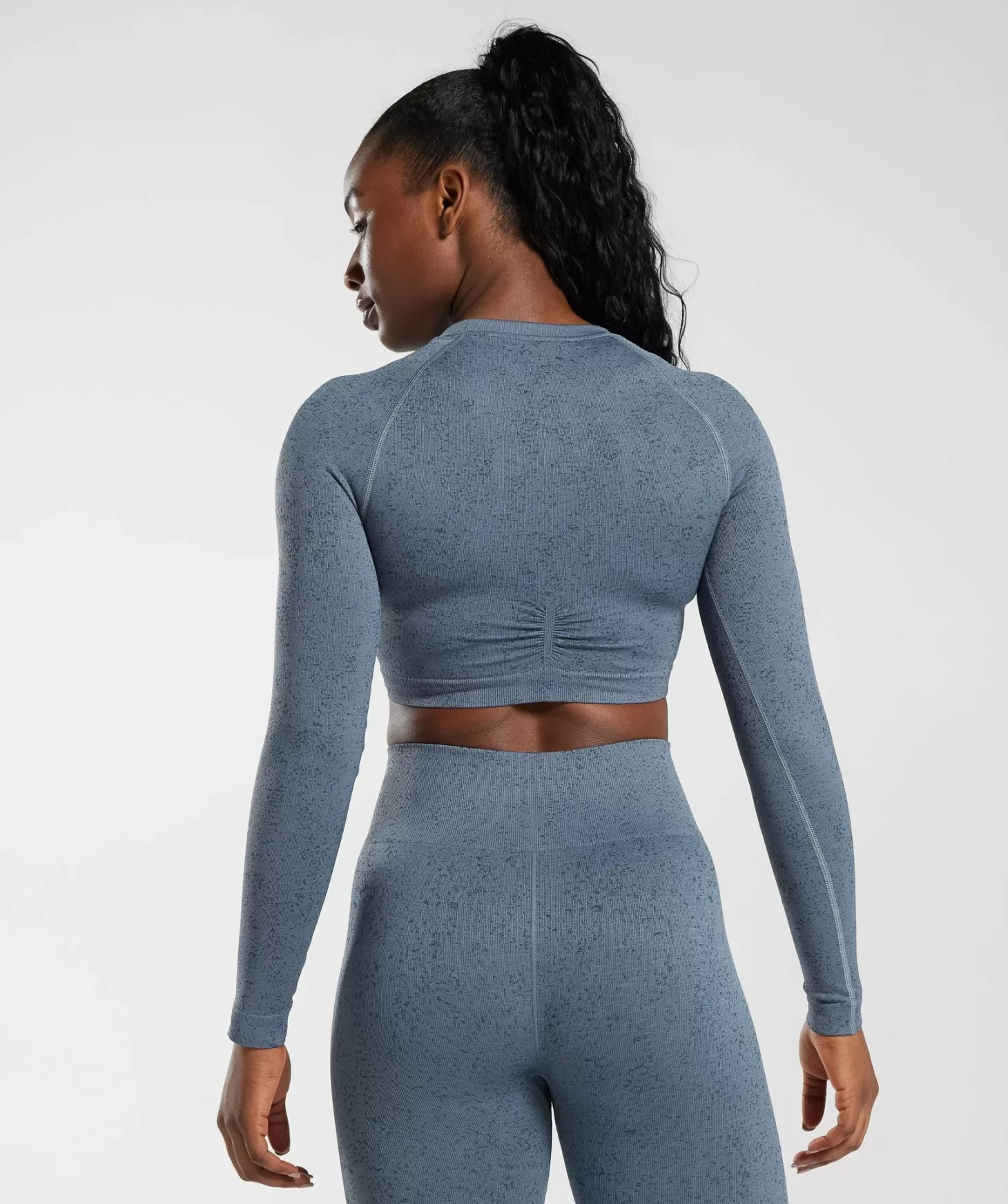 Gymshark Adapt Fleck Seamless Long Sleeve Crop Top