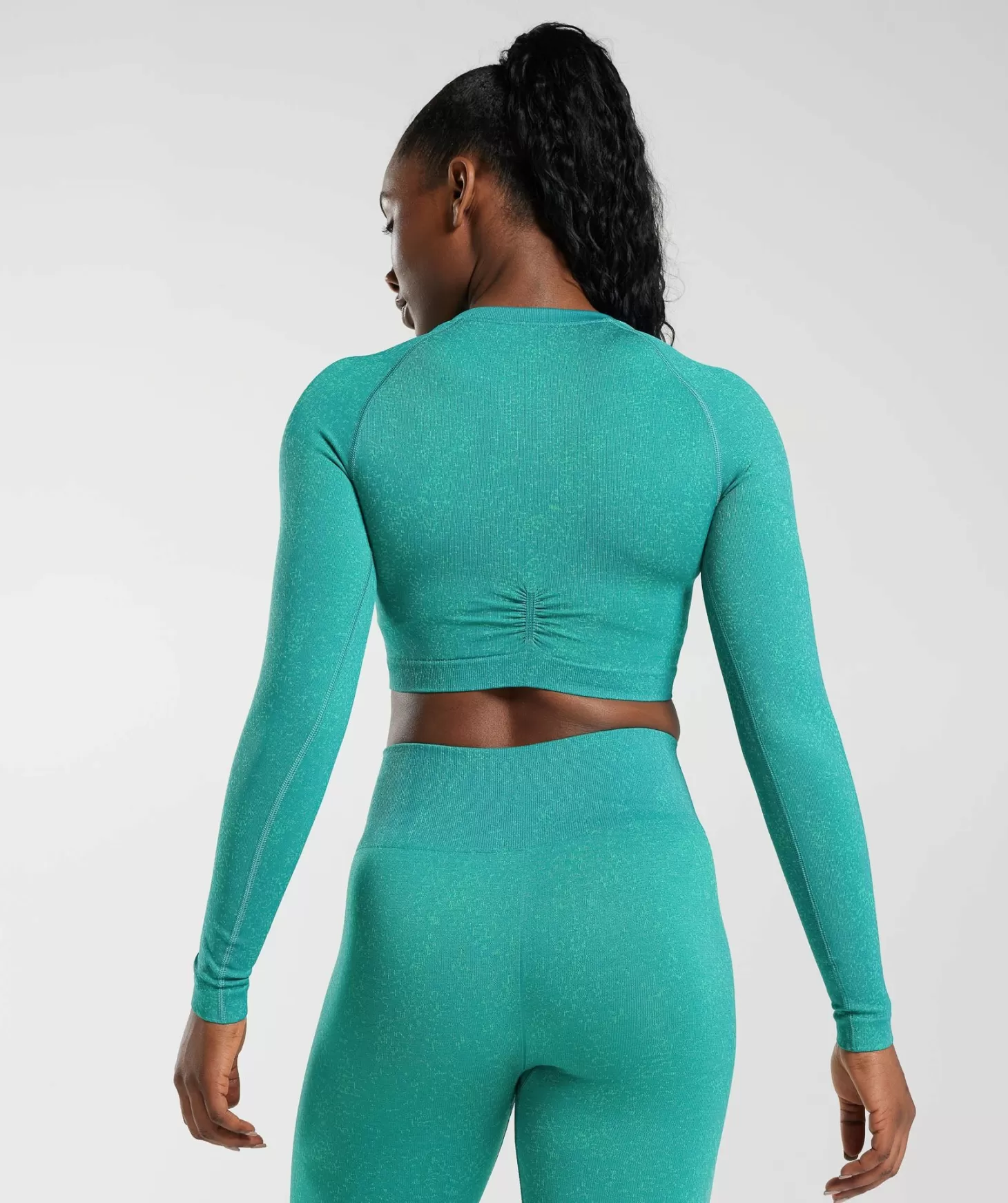 Gymshark Adapt Fleck Seamless Long Sleeve Crop Top