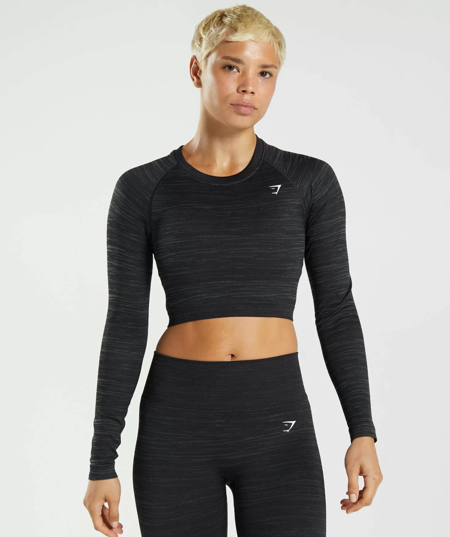 Gymshark Adapt Marl Seamless Long Sleeve Crop Top