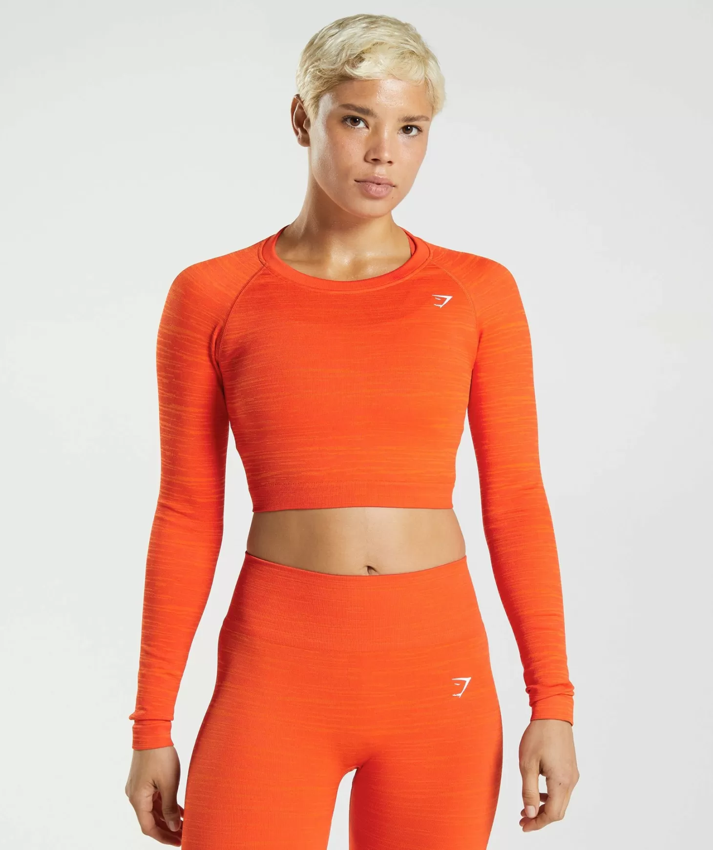 Gymshark Adapt Marl Seamless Long Sleeve Crop Top