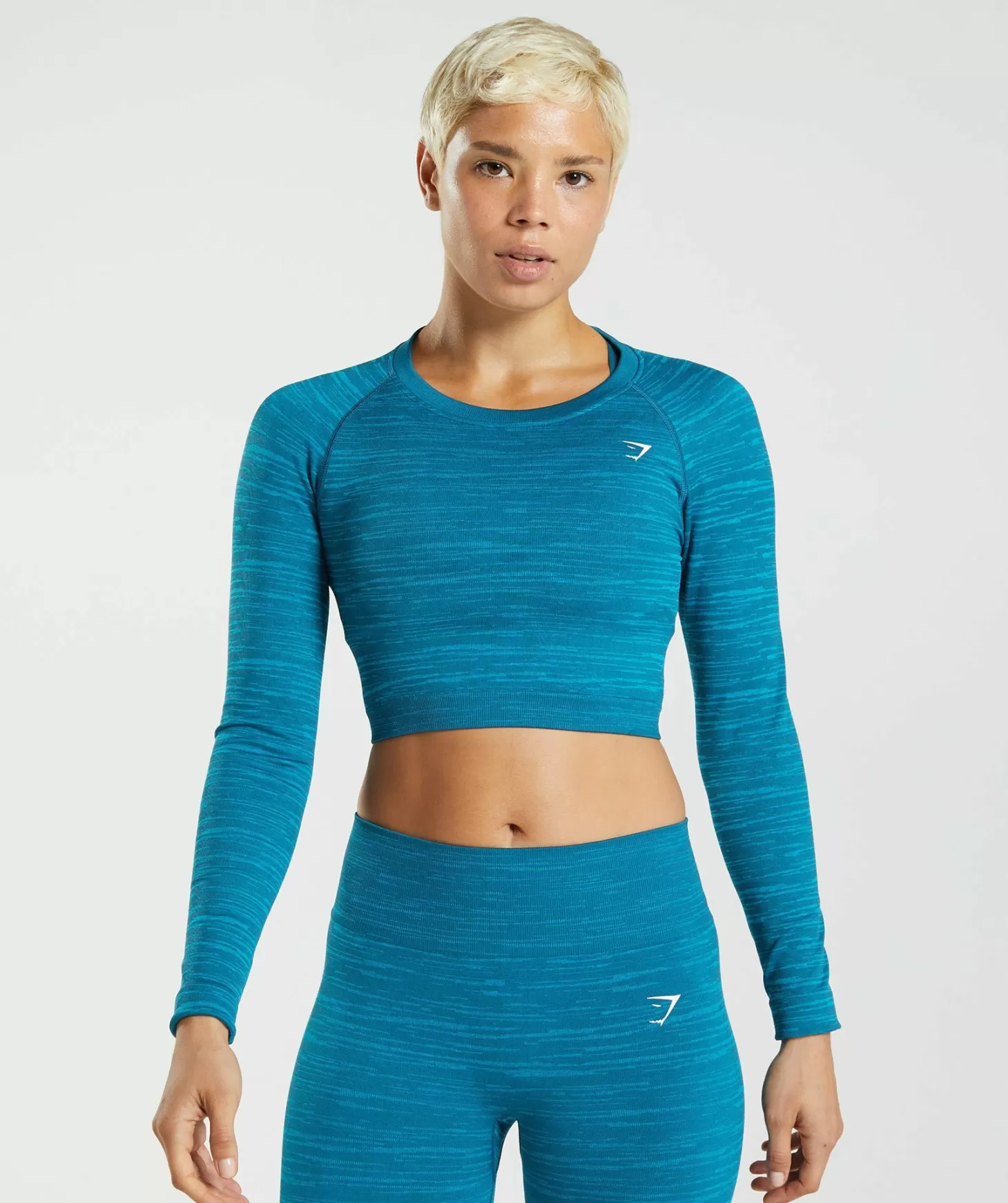 Gymshark Adapt Marl Seamless Long Sleeve Crop Top