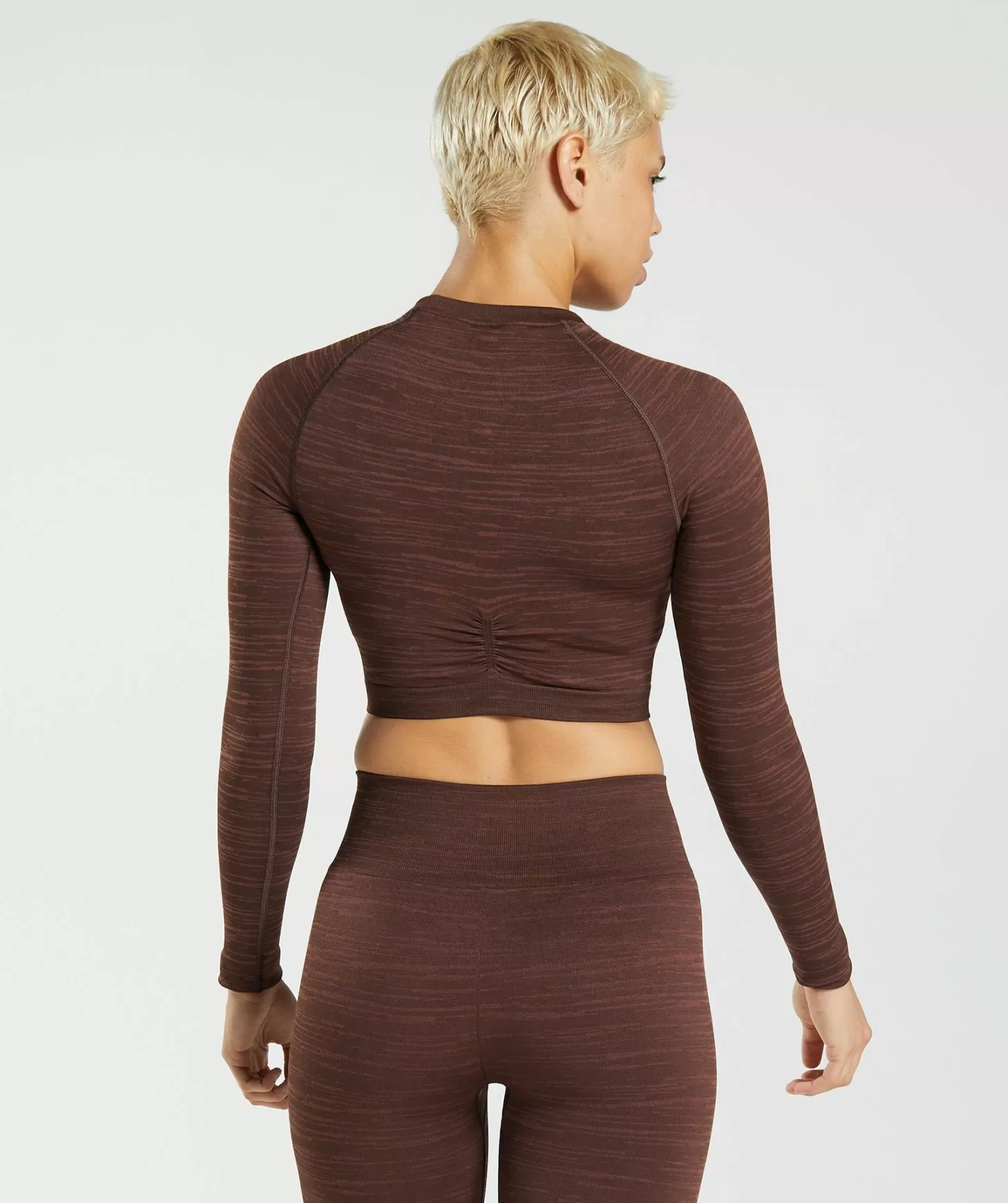 Gymshark Adapt Marl Seamless Long Sleeve Crop Top