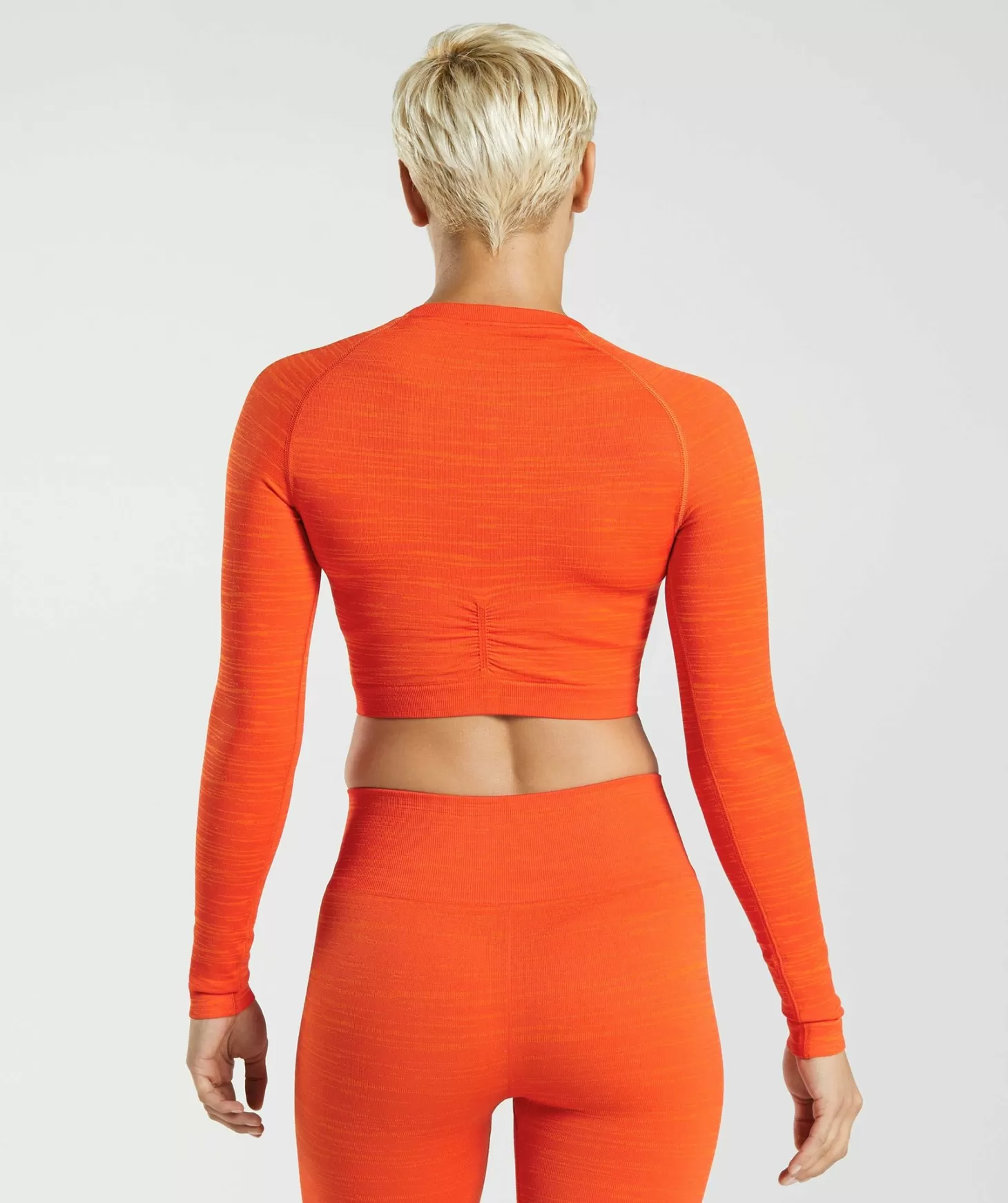 Gymshark Adapt Marl Seamless Long Sleeve Crop Top