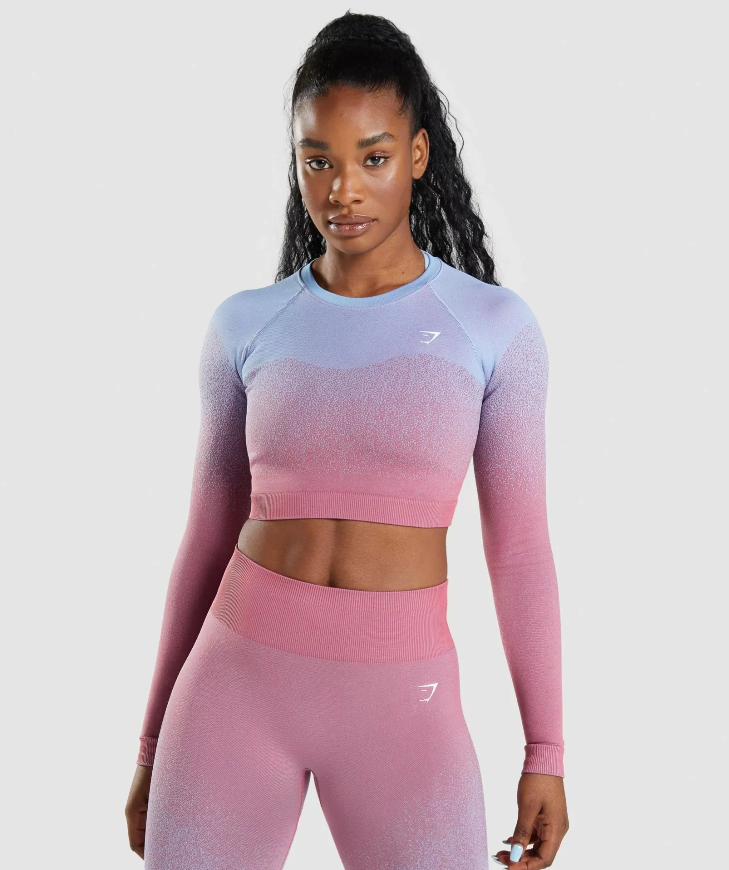 Gymshark Adapt Ombre Seamless Long Sleeve Crop Top