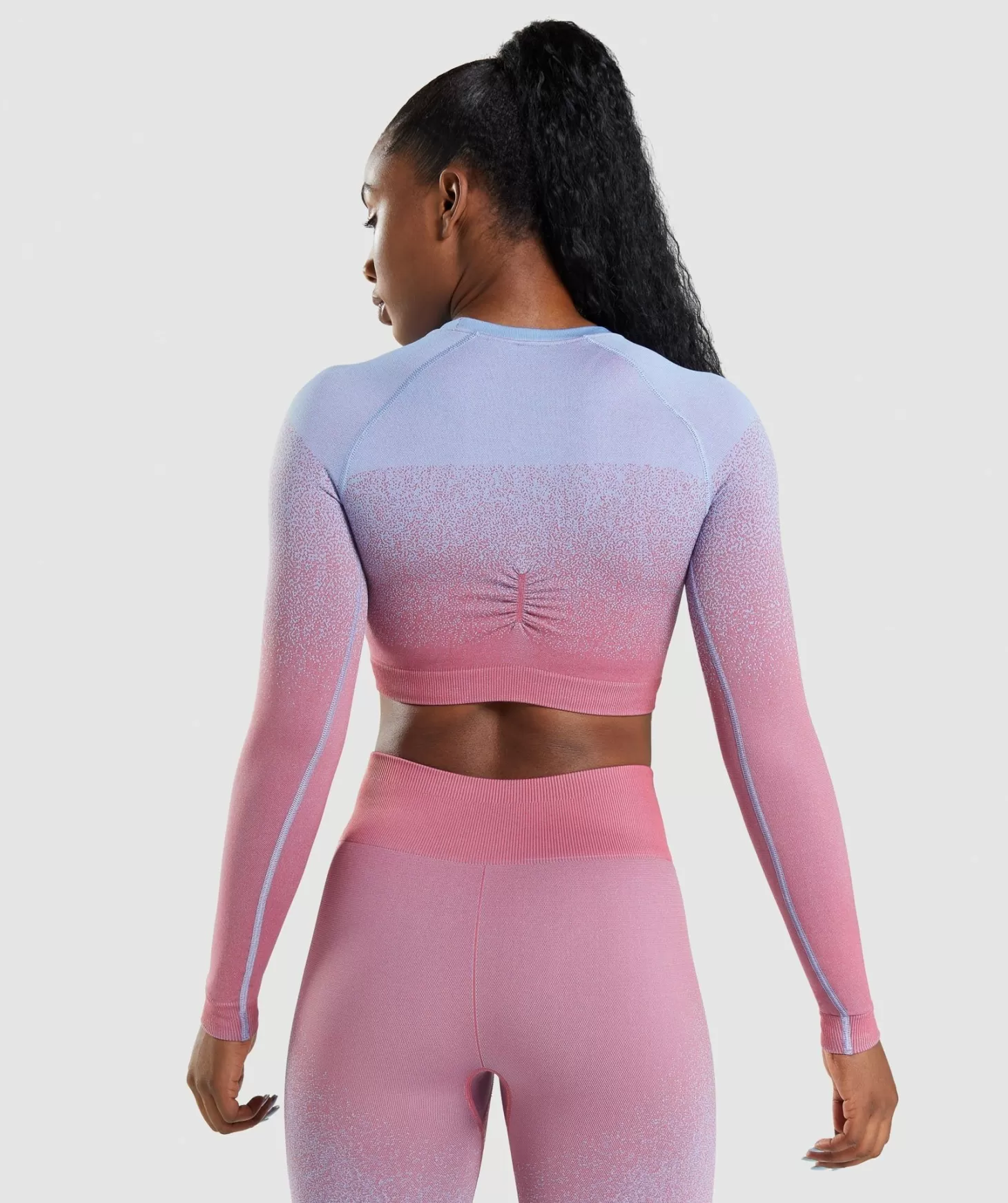 Gymshark Adapt Ombre Seamless Long Sleeve Crop Top