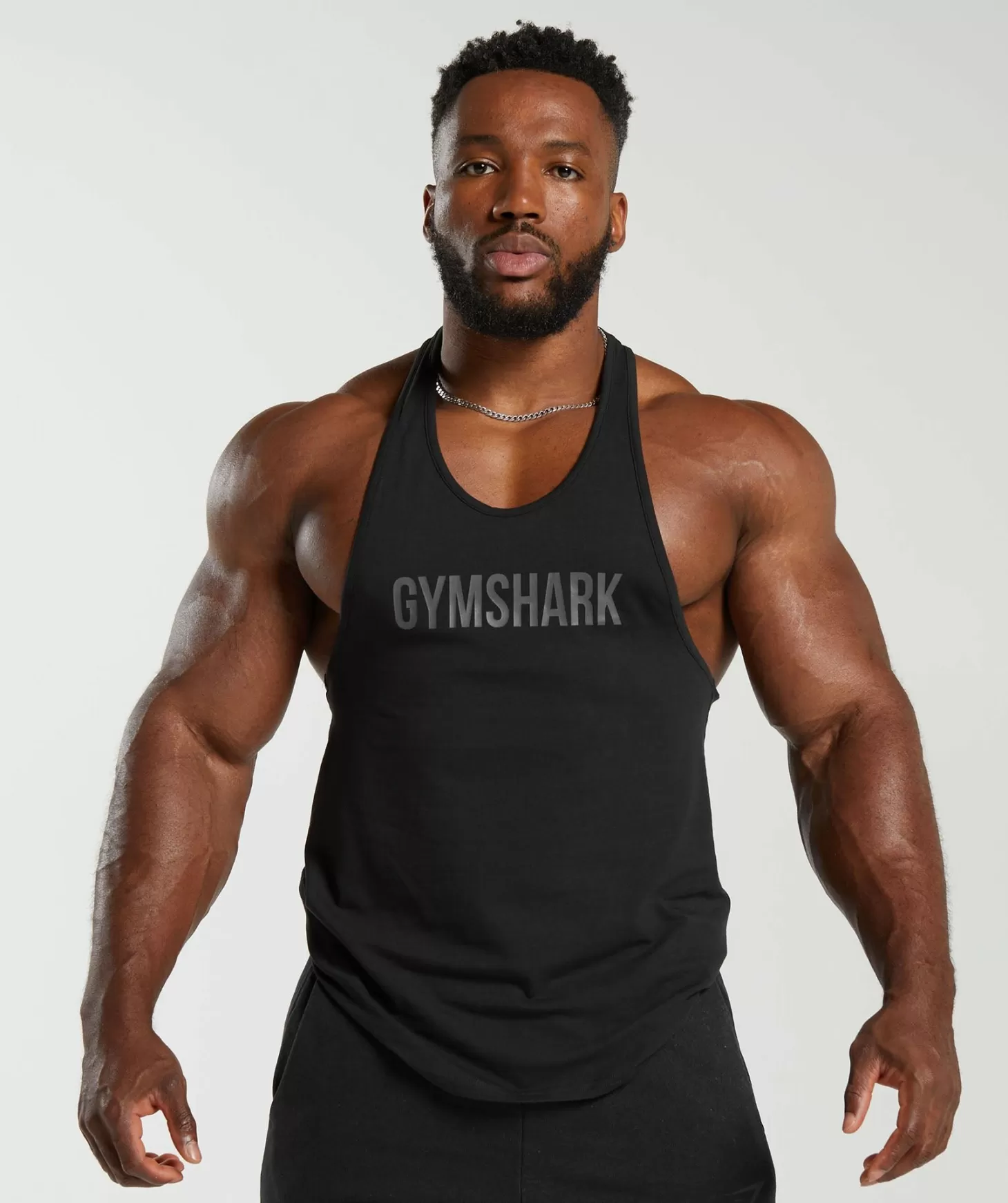 Gymshark Apollo Stringer- Black/Silhouette Grey