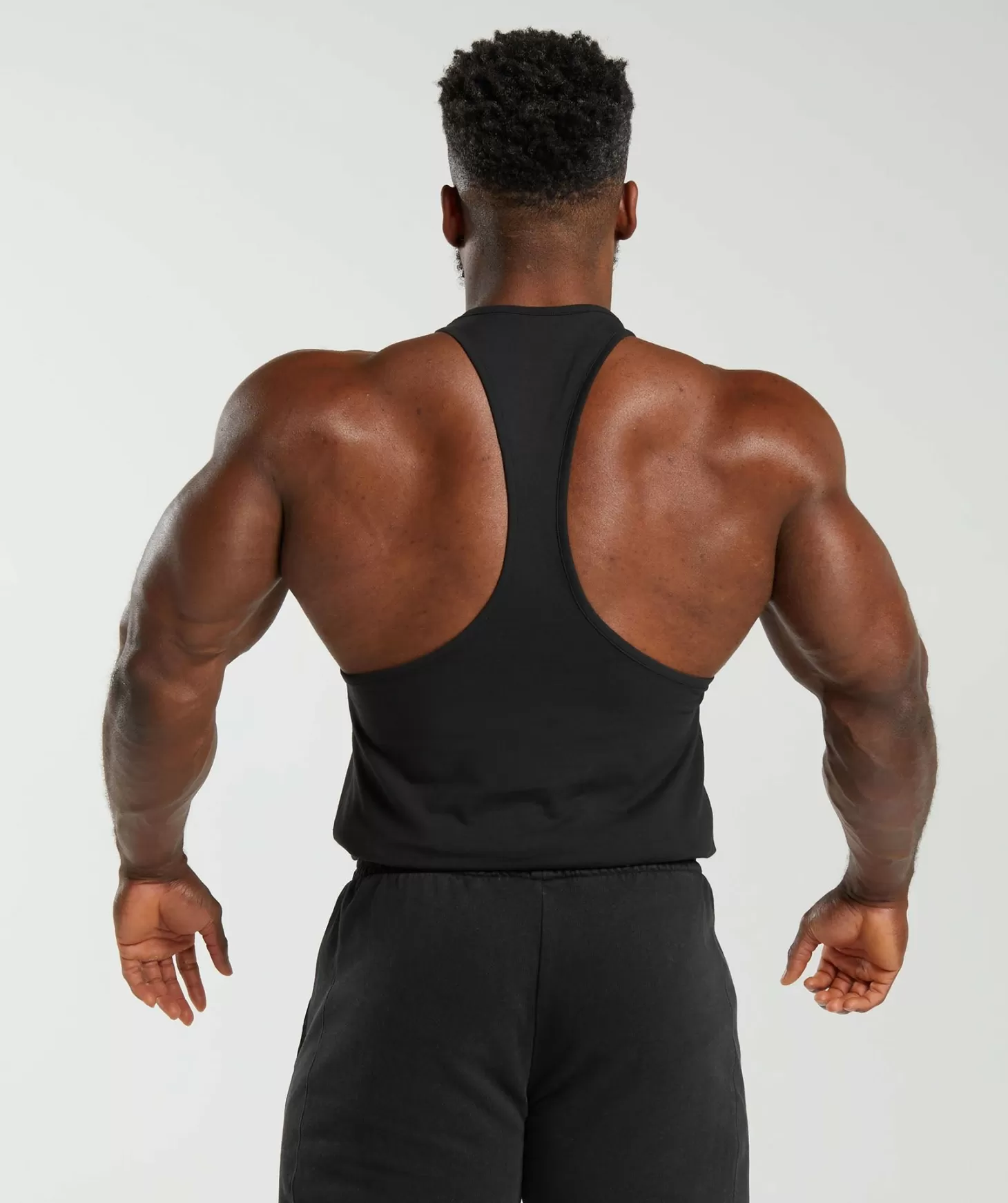 Gymshark Apollo Stringer- Black/Silhouette Grey