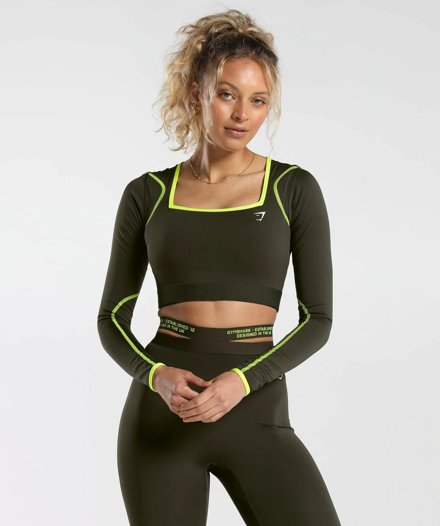 Gymshark Contrast Long Sleeve Crop Top