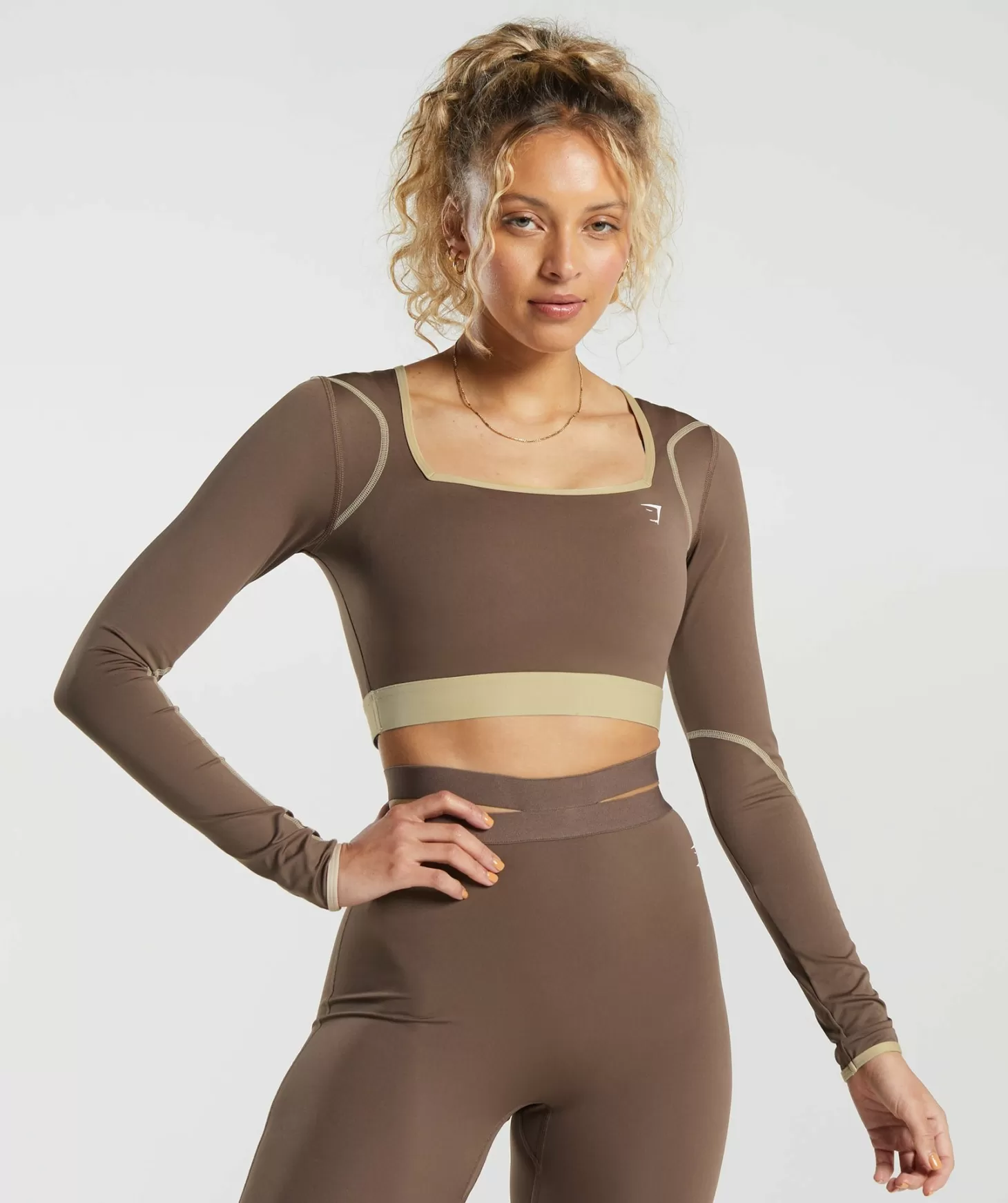 Gymshark Contrast Long Sleeve Crop Top