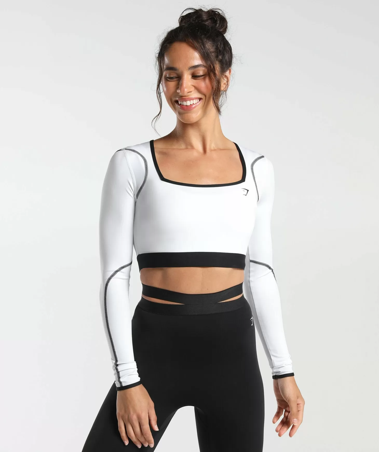 Gymshark Contrast Long Sleeve Crop Top