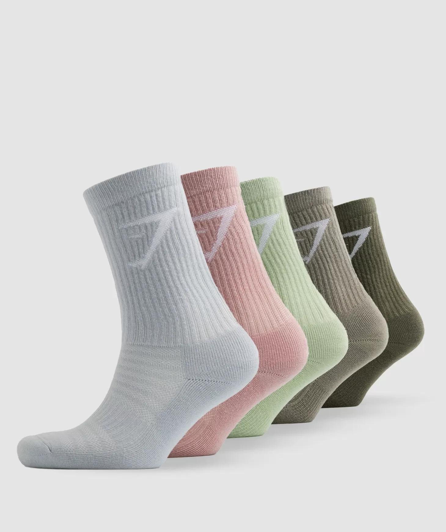 Sportsokken | Gymshark Sportsokken Crew Socks 5Pk