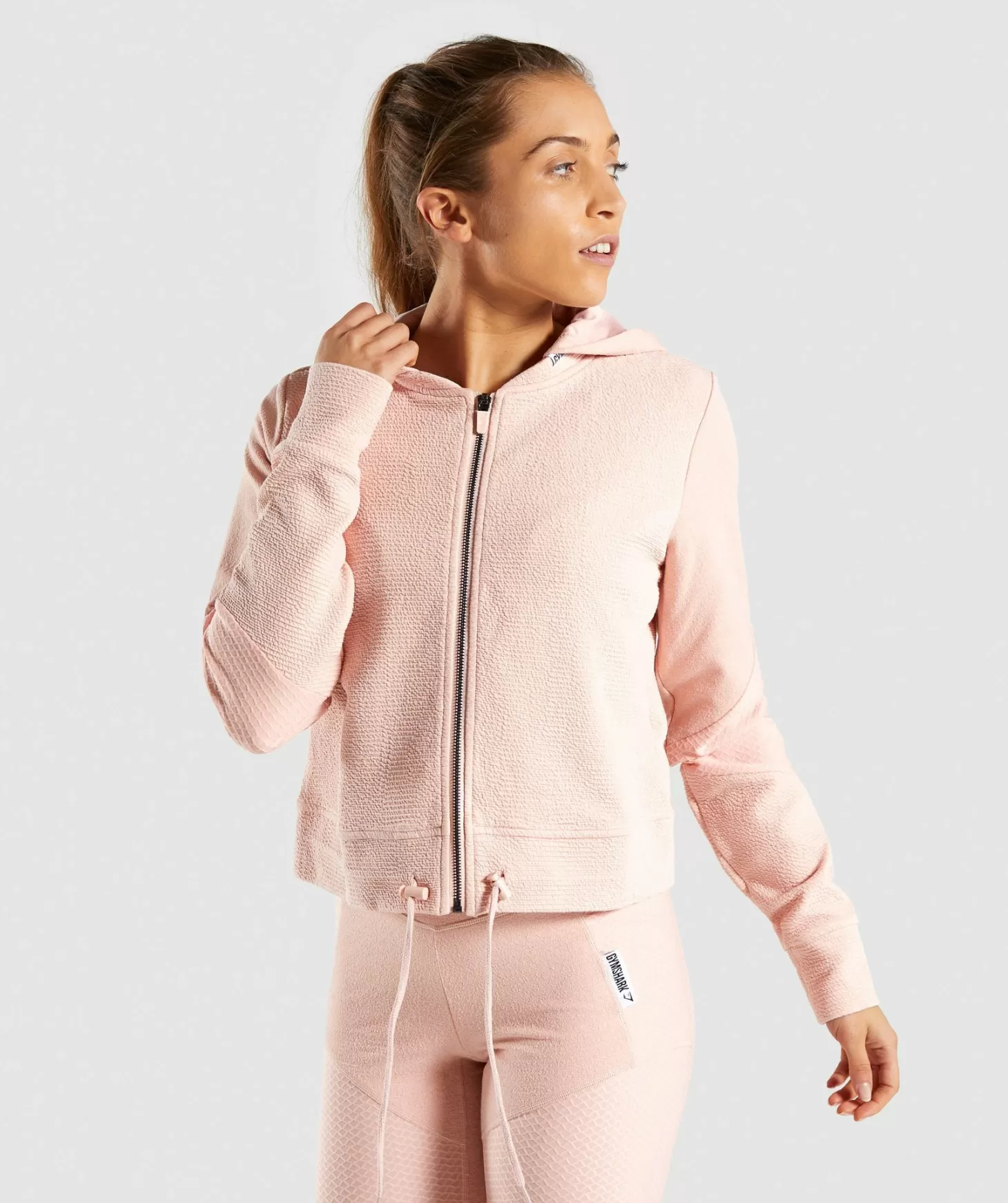 Gymshark True Texture Hooded Bomber Jacket