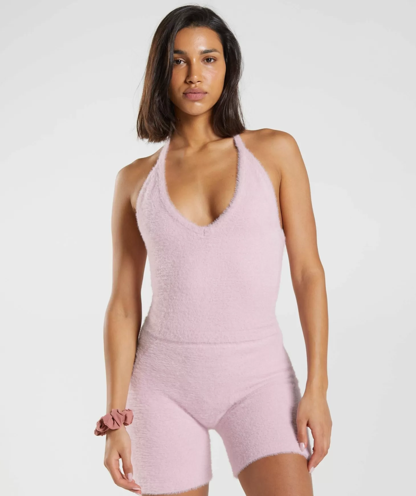 Gymshark Whitney Eyelash Knit Midi Halter Top