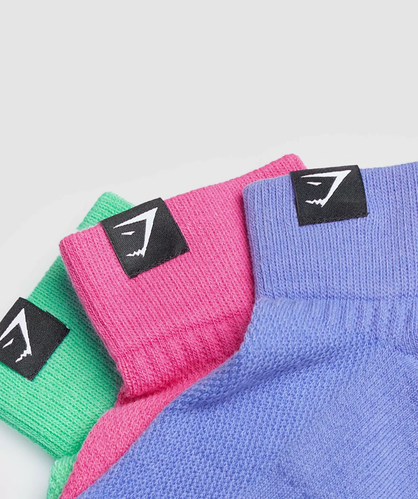 Sportsokken | Gymshark Sportsokken Woven Tab Quarter Socks 3Pk